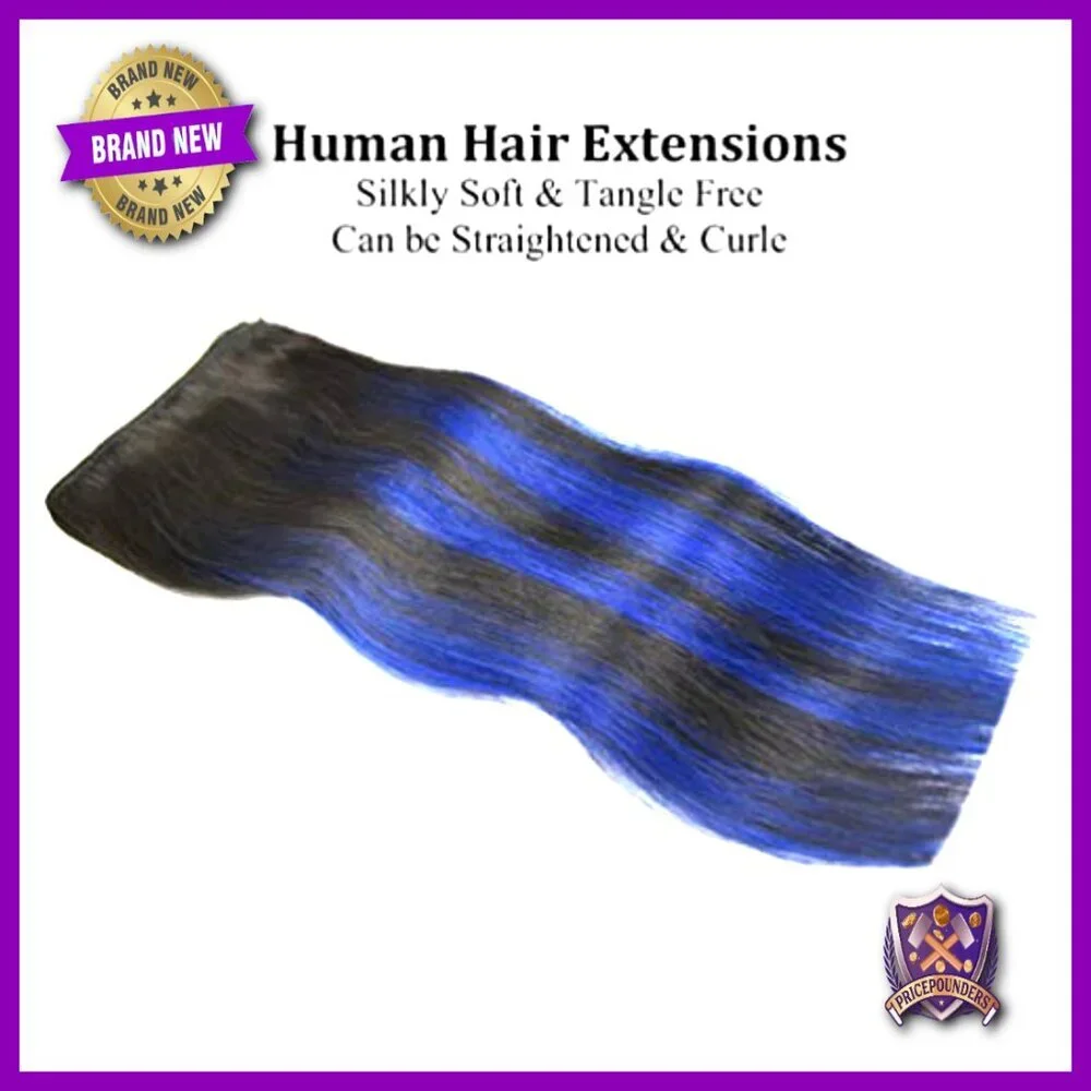 Silky Straight Human Hair Clip-In Extensions 16 Inch 4 Pieces 55g
